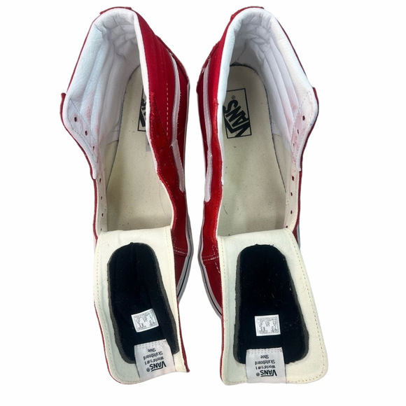 Vans SK8 Hi Cherry Red Suede Unisex Shoe Size 8.5 or 7 #538
